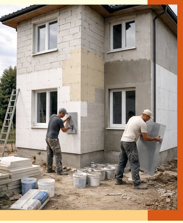 Утепление дома из газобетона в Кольчугине от 4272 руб./м² — заказать у ТепломастерКль