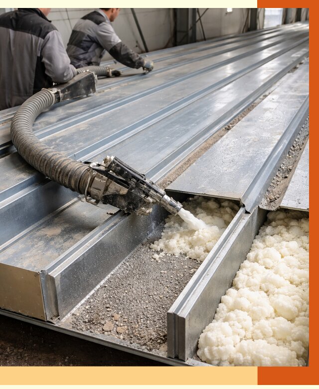 Заполнение пустот кровельных панелей в Кольчугине от 7323 руб. под ключ | ТепломастерКль